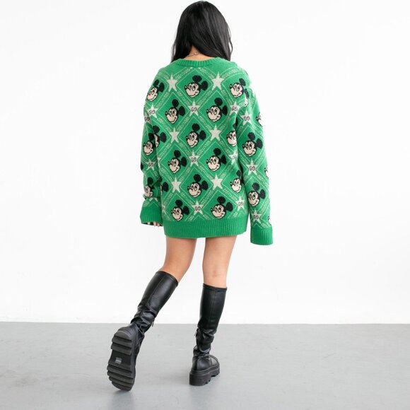 Gucci x Disney Mickey Mouse Green Logo Sweater Size Large - Picture 6 of 8